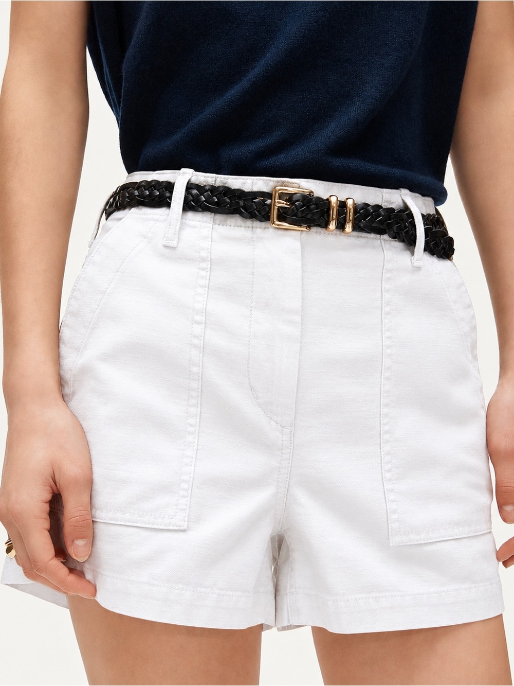 J.Crew Utility-pocket short in sateen White 100% Cotton
